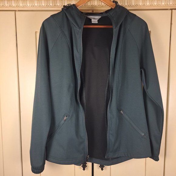 Ascend Women's Lightweight Dark Green Hooded Zip Front Jacket Size XS - Picture 8 of 11